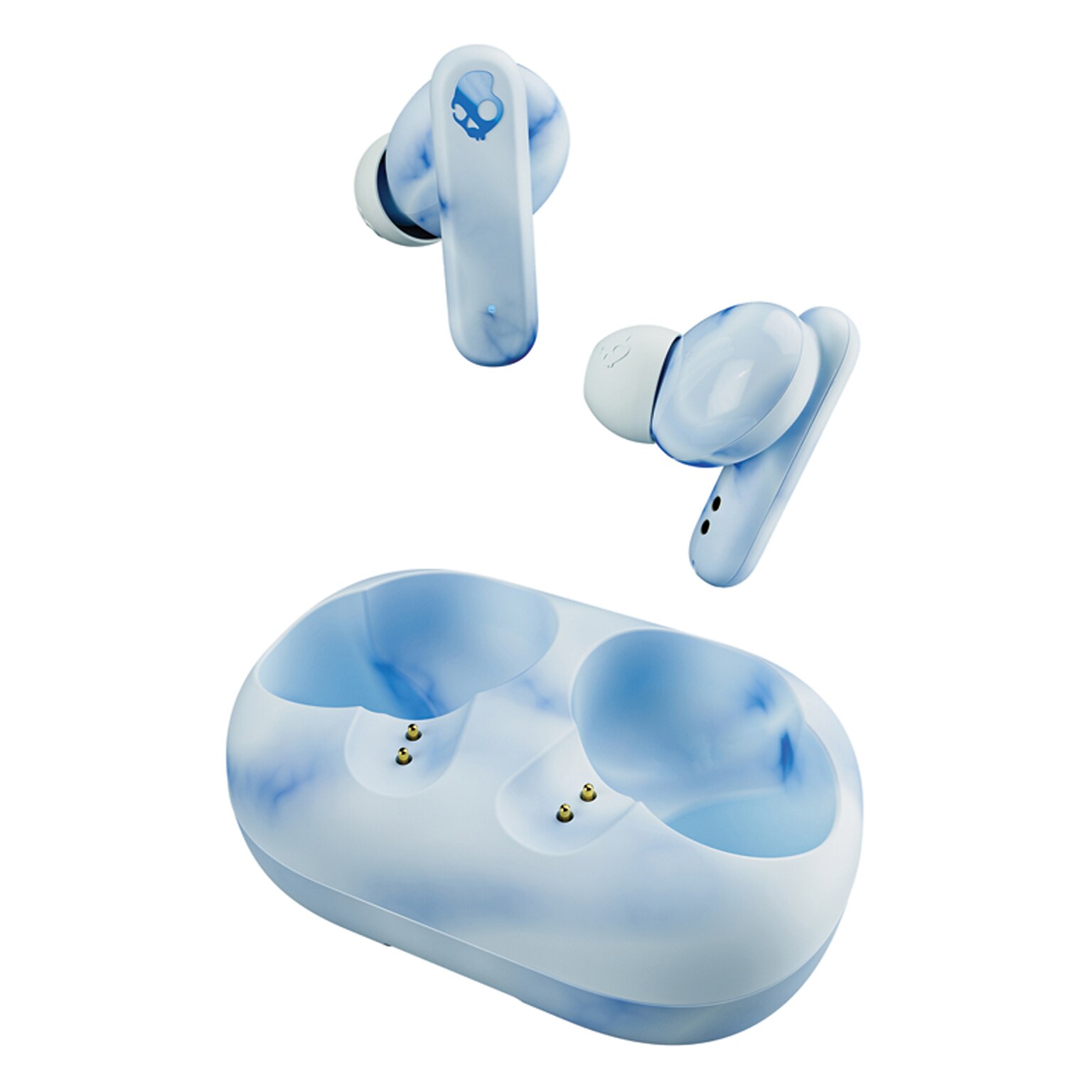 Skullcandy EcoBuds True Wireless Earbuds with Microphone & Charging Dock, Bluetooth, Glacier (S2EOW-Q764)