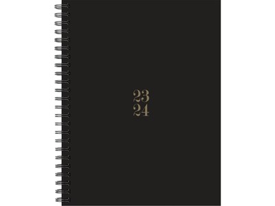 2023-2024 Willow Creek 8.5 x 11 Academic Weekly & Monthly Planner, Paperboard Cover, Black (38307)