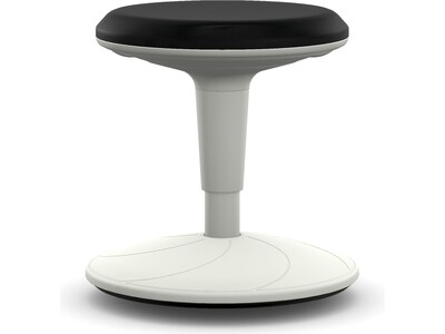 HON Revel Armless Plastic Task Stool, Black/White (HEFS01.BL)