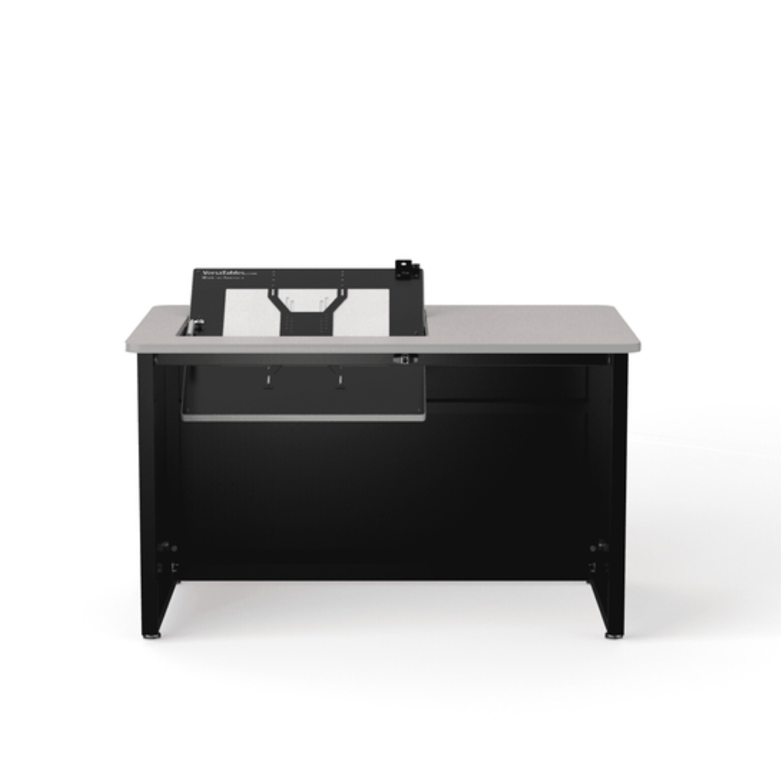 VersaDesk Enclosed Revolution 48W Computer Desk, Grey/Black (RSD4830-BG)