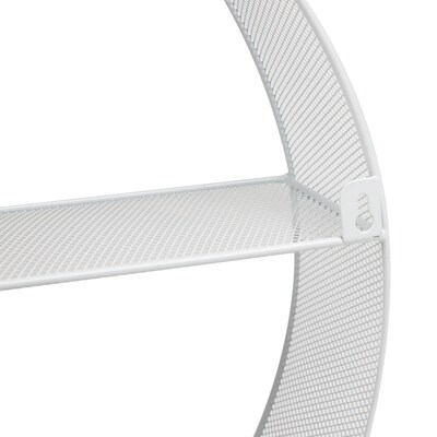 Mind Reader 2 Metal Circular Floating Shelves, 18" x 4" x 18", White (WALLCIR-WHT)