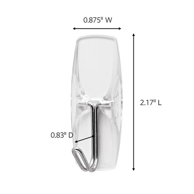 Command Clear Medium Wire Hook Value Pack, 6-Command Hooks, 8-Command Strips (17065CLR-6ES)