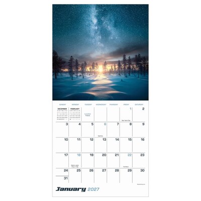 2027 TF Publishing Stargazing 7 x 7 Monthly Wall Calendar, Multicolored (27-2010)