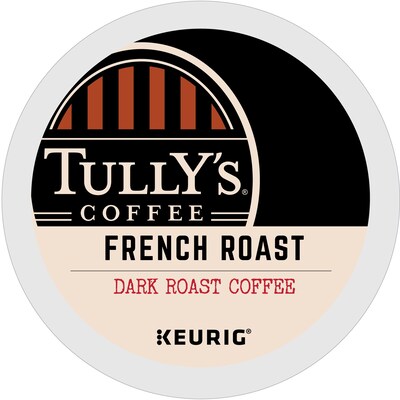 Tully's French Roast Coffee Keurig® K-Cup® Pods, Dark Roast, 96/Carton (700285)