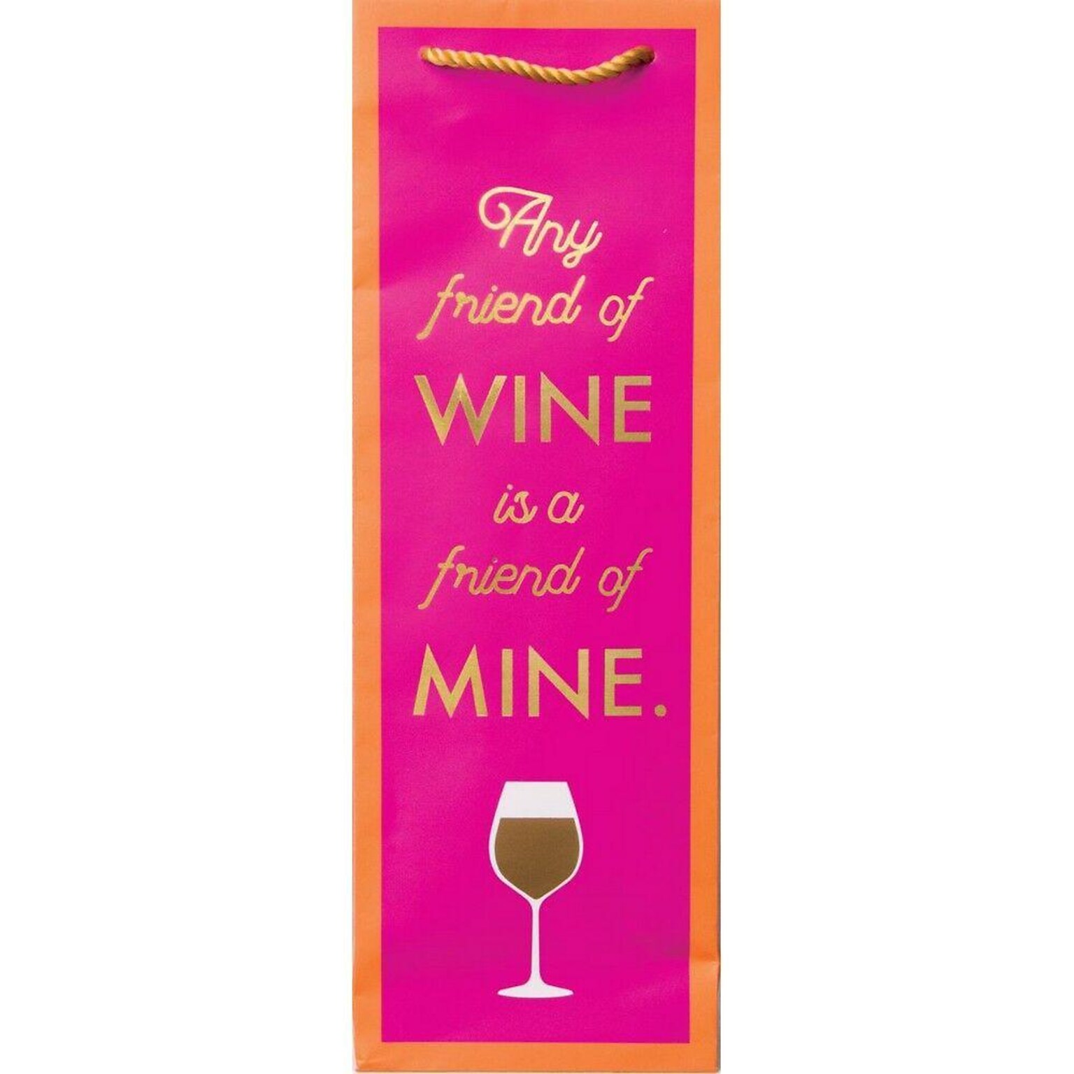 JAM Paper Any Friend of Wine Wine Gift Bags, 3/Pack (52622308413)