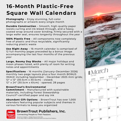 2026 BrownTrout The Majesty of New England 12" x 12" Monthly Wall Calendar (9798330704484)