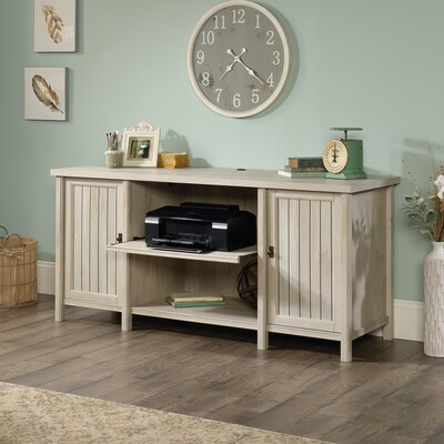 Sauder Costa 30"H Storage Credenza with 3 Shelves, Chalked Chestnut (419959)