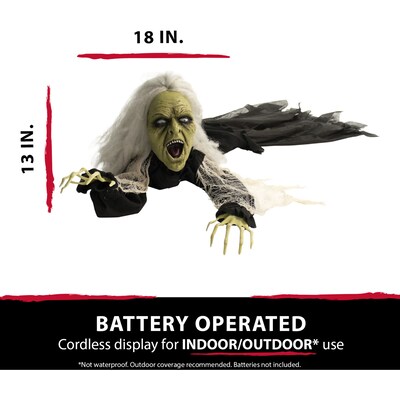 Haunted Hill Farm Animatronic Crawling Witch (HHGBZOMB-1LSA)