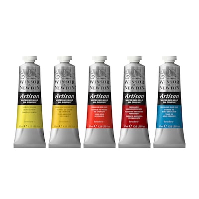 Winsor and Newton Artisan Water Mixable Oil Paint Tube Studio Set, Assorted Colors, 37 mL, 13 Pieces/Set (WNX1590252)