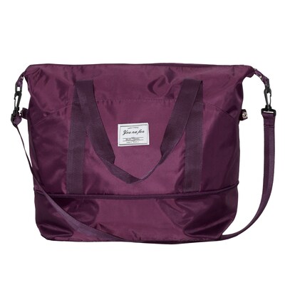 Nicci Polyester Travel Duffel Expandable Bag, Deep Purple (CBM10003-DPUR)