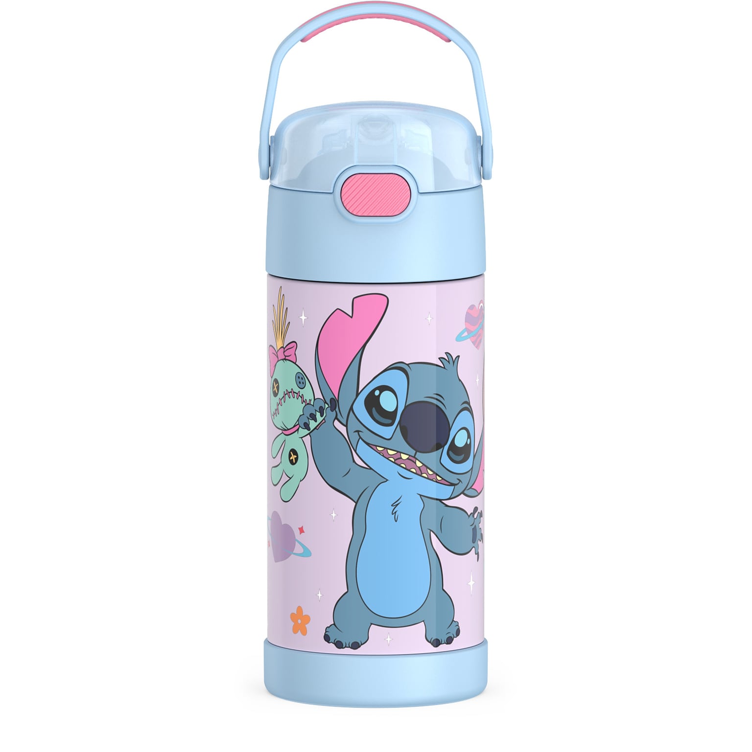 Thermos FUNtainer Stitch Stainless Steel Vacuum Insulated Water Bottle, 12 oz. (F4106SI6ST)