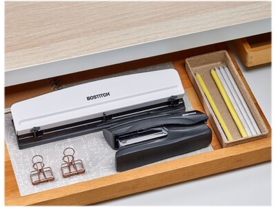 Bostitch Flat Clinch Handheld Stapler, 40-Sheet Capacity, Gloss Black (B275R-BLK)