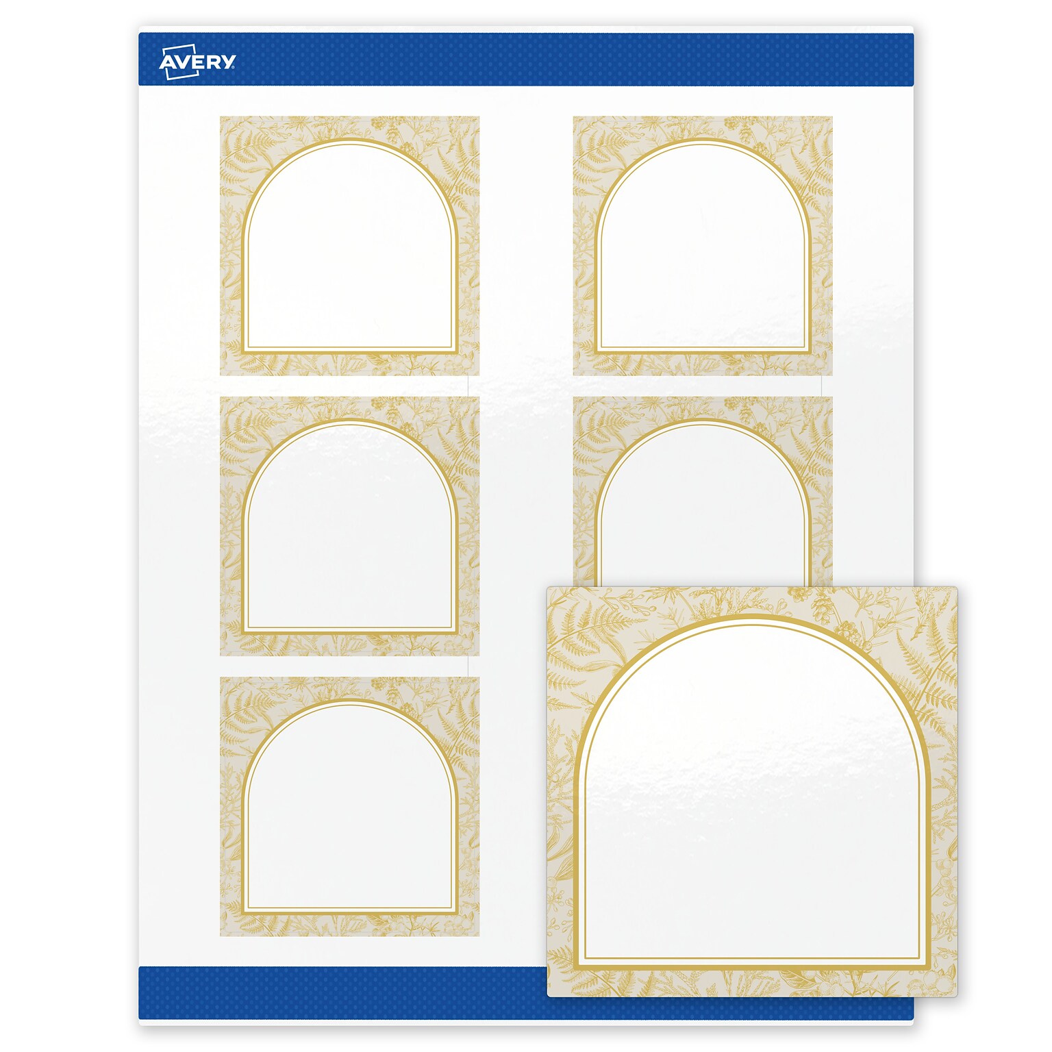 Avery Square Laser/Inkjet Multipurpose Labels, 3 x 3, White, 60/Pack (19479371052)