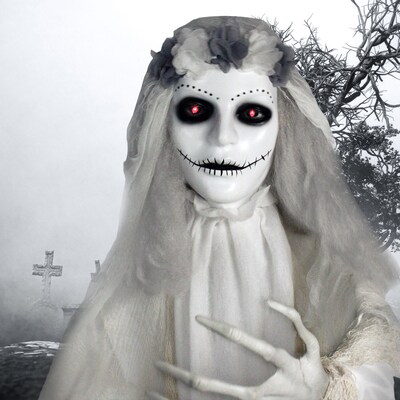 Haunted Hill Farm Life-Size Animatronic Ghost Bride (HHBRIDE-2FLSA)