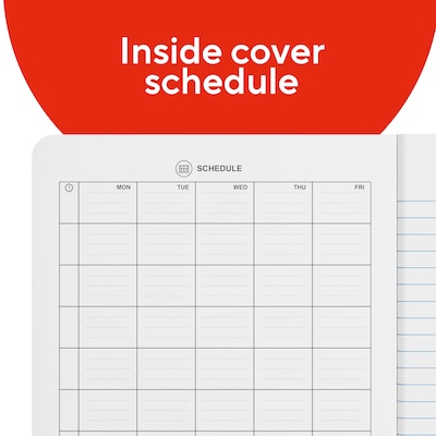 STAPLES Composition Notebook, 9.75” x 7.5”, College Ruled, 100 Sheets, Black