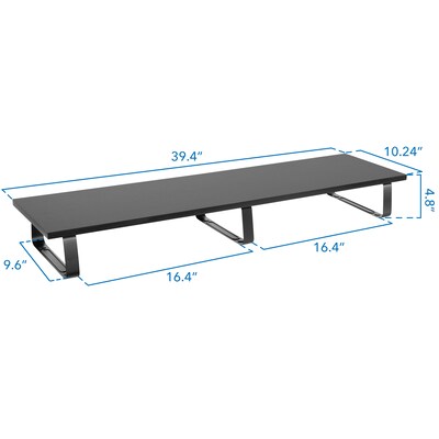 Mount-It! Monitor Stand for Up to 2 Monitors, 39.4" Wide, Black (MI-7267)
