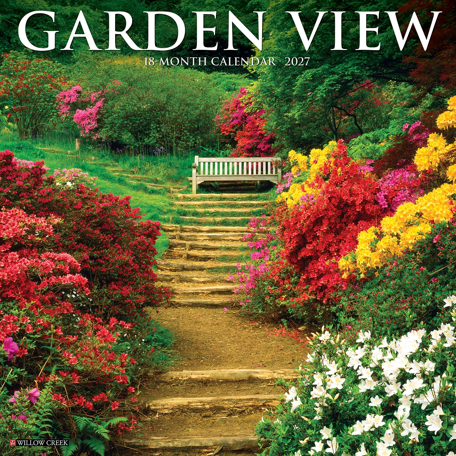2027 Willow Creek Garden View 12 x 12 Monthly Wall Calendar, Assorted Colors (60339)