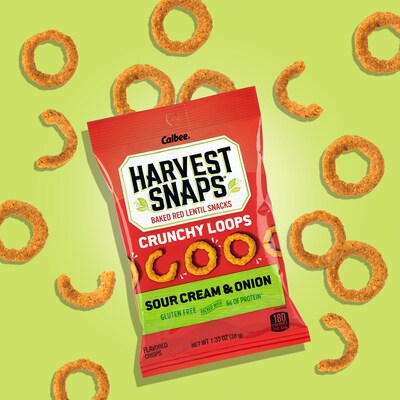 Harvest Snaps Crunchy Loops Gluten Free Sour Cream and Onion Vegetable Chips, 1.35 oz., 8 Bags/Pack (220-02516)