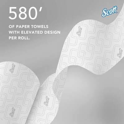 Scott Pro Slimroll Recycled Hardwound Paper Towels, 1-ply, 580 ft./Roll, 6 Rolls/Carton (47032)