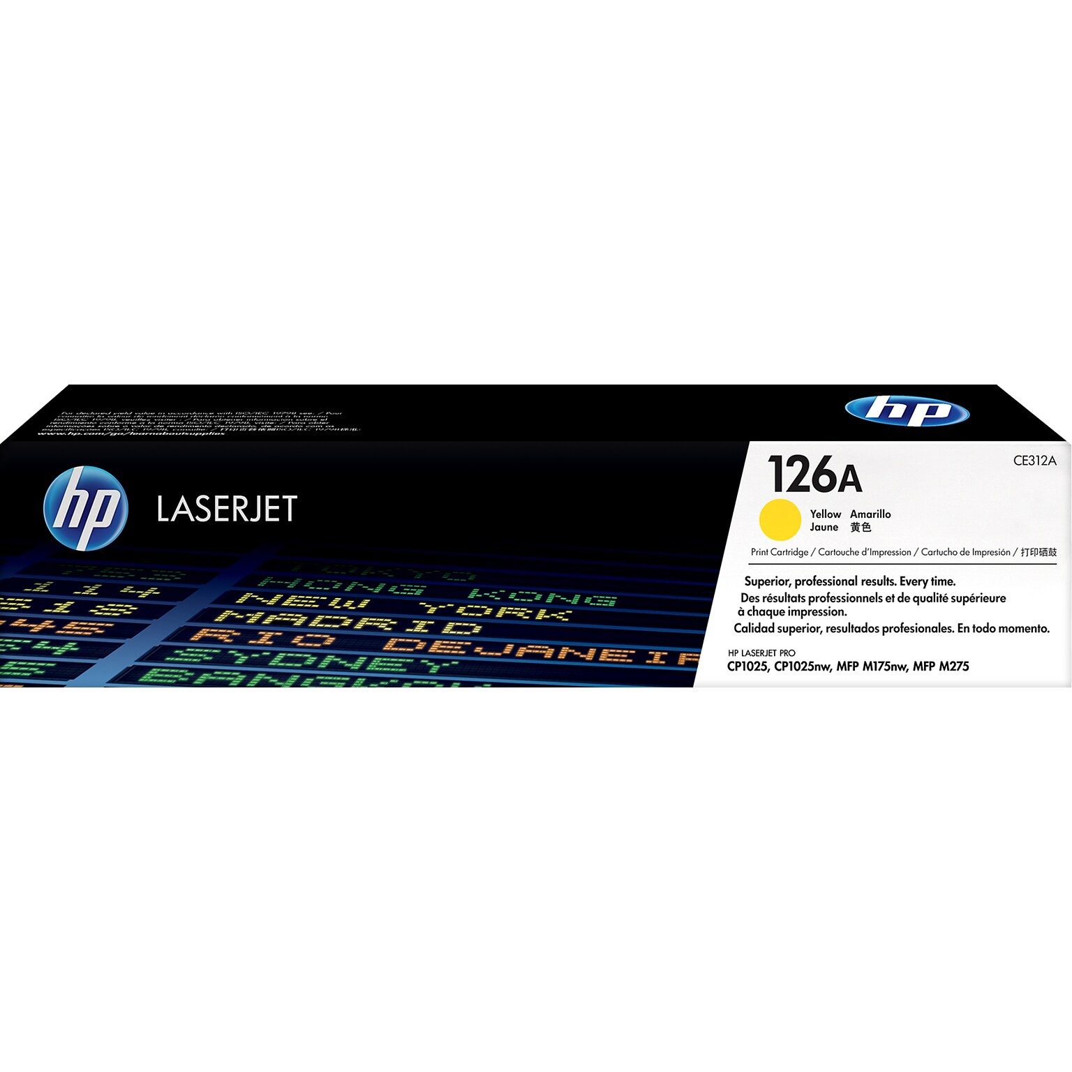 HP 126A Yellow Toner Cartridge, Standard, Prints Up to 1,000 pages (CE312A)