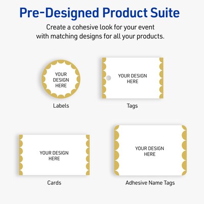 Avery Laser/Inkjet Circle Multipurpose Labels, 2" Dia., White, 120/Pack (S00D1W)