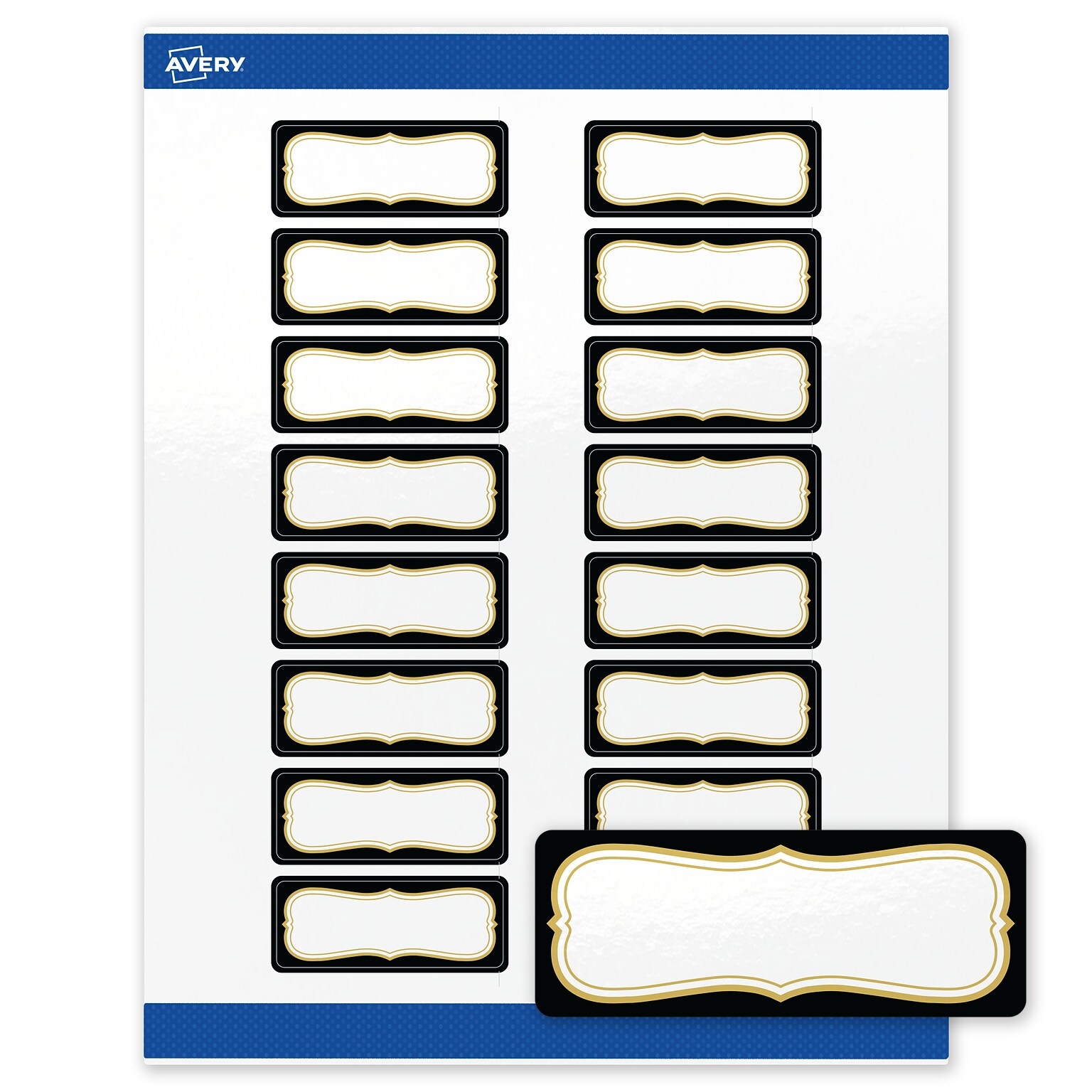 Avery Rectangle Laser/Inkjet Multipurpose Labels, 1 x 2-5/8, White, 160/Pack (19479370878)