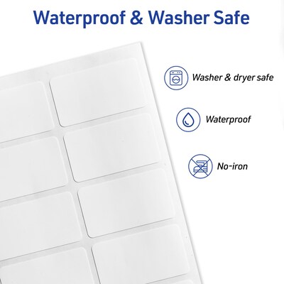 Avery No-Iron Fabric Waterproof Labels, 4" x 6", 100 Labels/Pack (40723)