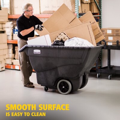 Rubbermaid Commercial Cube Truck, 600 lb. Capacity, Black (FG101100BLA)