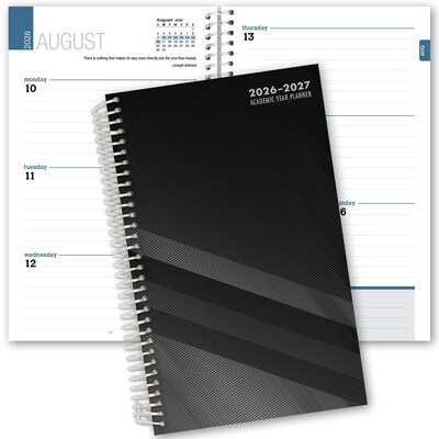 2026-2027 ELAN 5 x 8 Academic Weekly & Monthly Student Planner, Paperboard Cover, Black (HS-03-AY26-C1)