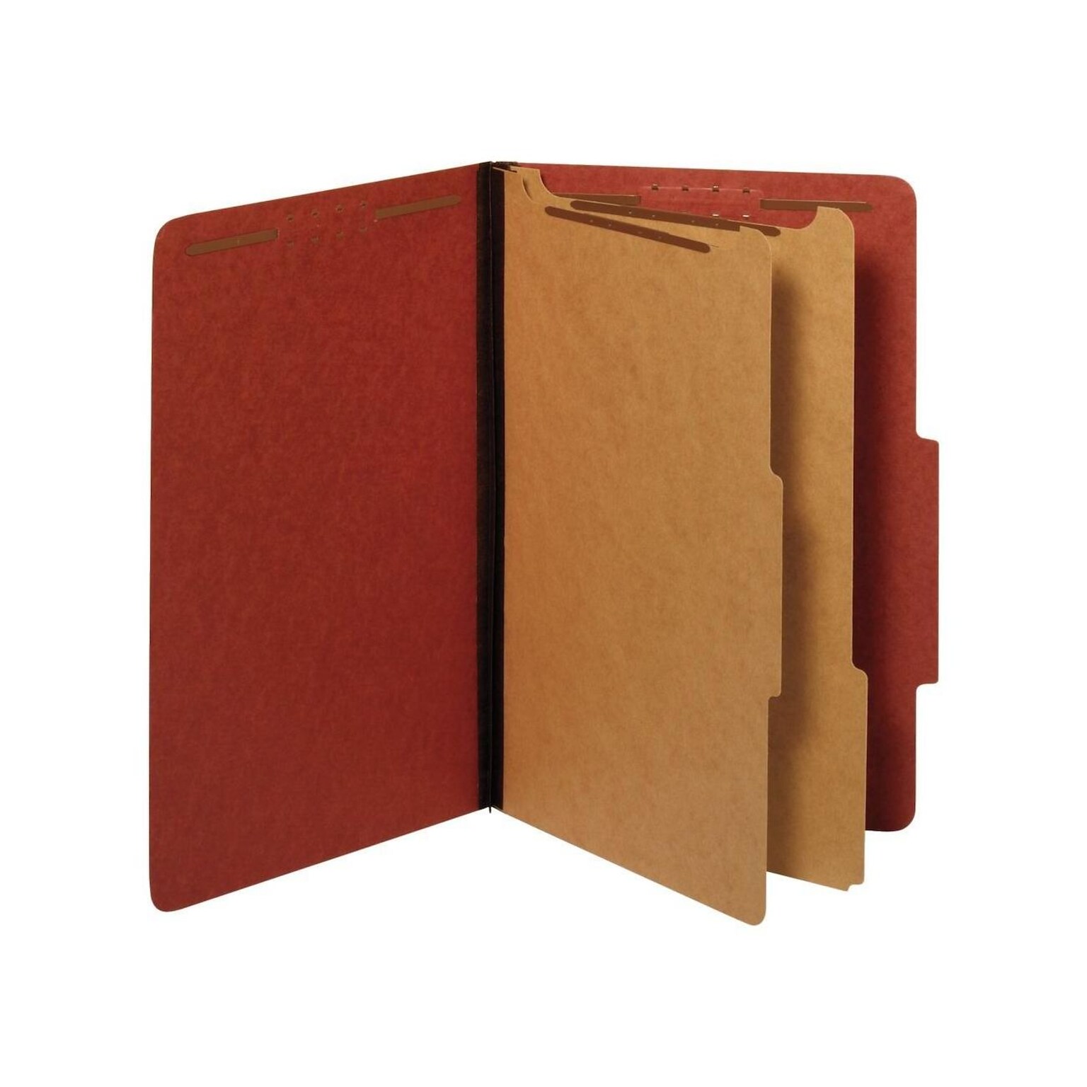 Pendaflex Pressboard Classification Folder, 2-Dividers, 2 1/2 Expansion, Legal Size, Red, 10/Box (29075R)