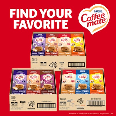Coffee mate Liquid Creamer Singles Assorted Flavors Dairy Free Liquid Creamer, 0.375 oz., 200/Carton (12614857)