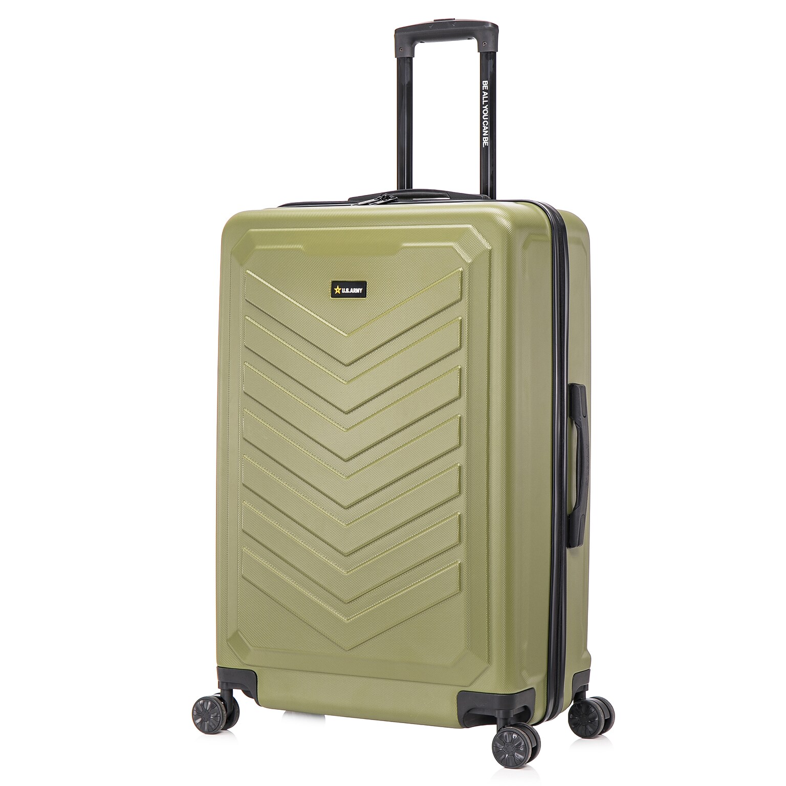 US Army FOX 28 Hardside Suitcase, 4-Wheeled Spinner, TSA Checkpoint Friendly, Olive Drab (USLFOX00L-GRN)