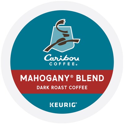 Caribou Mahogany Blend Coffee Keurig® K-Cup® Pods, Dark Roast, 0.40 oz., 24/Box (6990)