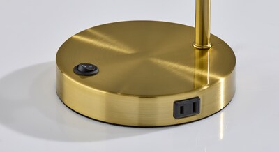 Adesso Rowe Supercharger Incandescent Desk, 19"H, Antique Brass (2606-21)