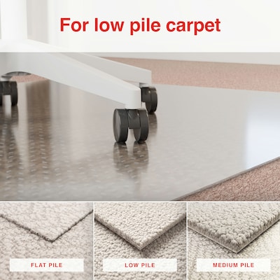 Quill Brand® BerberMat Carpet Chair Mat, 46" x 60'', Crystal Clear (20234-CC)