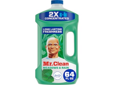 Mr. Clean Multi-Surface Cleaner Degreaser, Meadows & Rain Scent, 2 Qt., 4/Carton (10725)