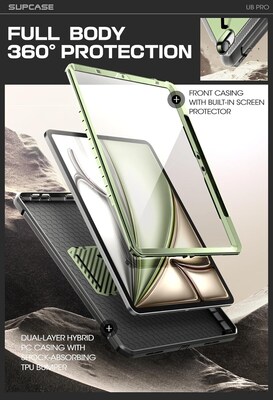 SUPCASE Unicorn Beetle Pro Plastic 11" Fullbody Case for iPad Air 11" 6th Generation, Green