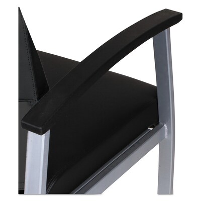 Alera metaLounge Series Fixed Arm Polyurethane Bariatric Guest Chair, Black (ALEML2219)