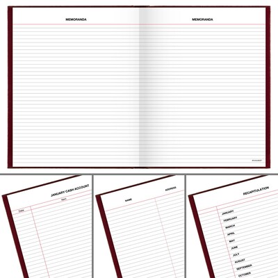 2027 AT-A-GLANCE Hardcover Daily Diary, 7.5" x 9.5", Ruled, Red (SD374-13-27)