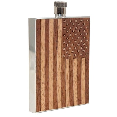 Woodchuck 3 - Ounce American Flag Flask