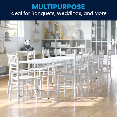 Flash Furniture Resin Kids Chiavari Chair, White (LEL7KWH)