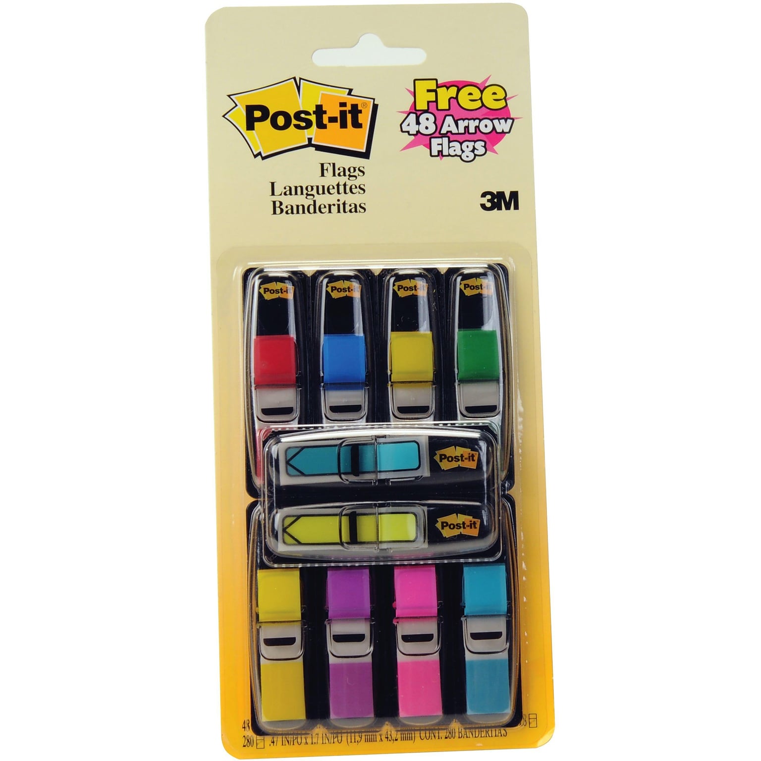 Post-it Flags Value Pack, .47 Wide, Assorted Colors, 328 Flags/Pack (683-VAD1)