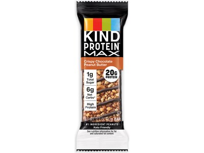 KIND Protein MAX Gluten Free Crispy Chocolate Peanut Butter Protein Bar, 2.2 oz., 12 Bars/Box (43470