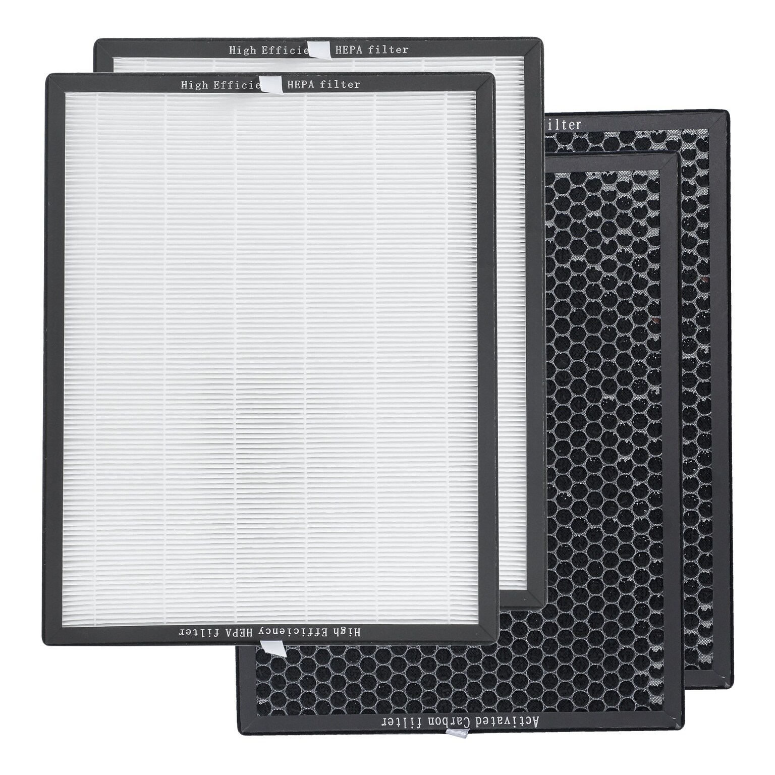 Black & Decker Replacement 2-Piece HEPA + Carbon Air Purifier Filter, 14.1 x 13.9 x 0.8 (AF4)