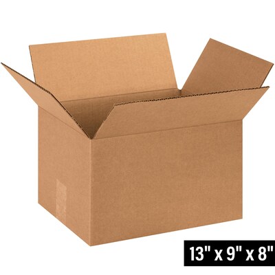 13 x 9 x 8 Shipping Boxes, 32 ECT, 25/Bundle (1398)