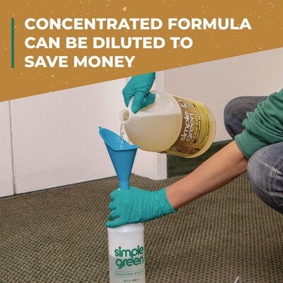 Simple Green Clean Building Carpet Cleaner Concentrate, Unscented, 1 gal Bottle (SMP11201)