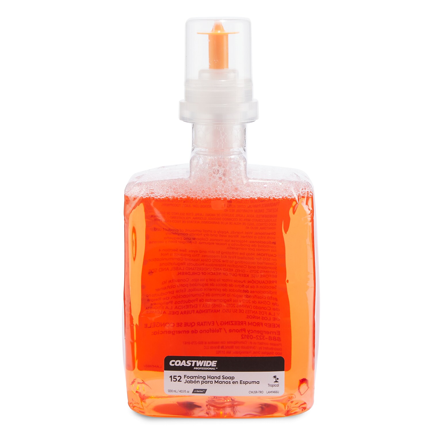 Coastwide Professional J-Series Foaming Hand Soap, Tropical, 1200 mL, 2/Carton (CWJSR-TRO)