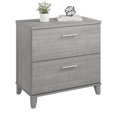 Bush Furniture Somerset 2-Drawer Lateral File Cabinet, Letter/Legal, Platinum Gray, 30" (WC81280)