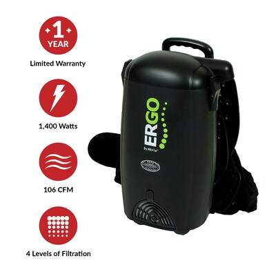 Atrix Commercial 8-Qt. Ergo Backpack Vacuum & Blower with Multisurface Accessory Bundle (C8EVB)