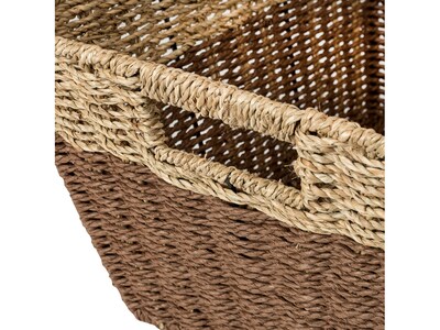 Honey-Can-Do Seagrass Nesting Basket with Handles, Brown/Natural, 3/Pack (STO-08400)